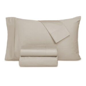 Everyday Home by Trident 100% Organic 300 TC Cotton Sheet Set - King - Sand